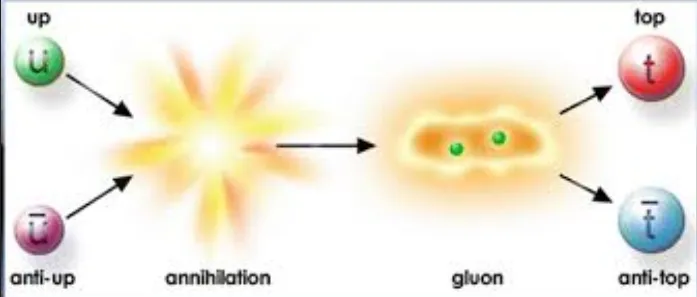 Feynman diagram of quark-antiquark annihilation